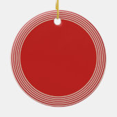 Décoration En Céramique Élégant Chien Chien Chiot Pet Photo Rouge Ruban (Dos)