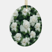 Décoration En Céramique Élégant classique vert botanique blanc floral (Droite)