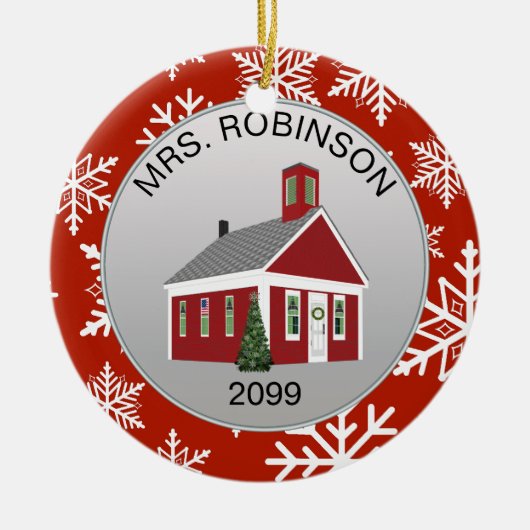 Décoration En Céramique Élégant enseignant principal Ornament de l'école (Devant)