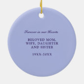 Décoration En Céramique Elegant Floral Frame In Loving Memory (Dos)