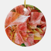 Décoration En Céramique Élégant floral rouge (Dos)