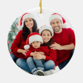 Décoration En Céramique Elegant Greenery Photo Christmas (Dos)