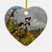 Décoration En Céramique Elegant Holly Christmas, (Devant)