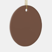 Décoration En Céramique Élégant Mocha Mousse Brown Noël solide (Droite)