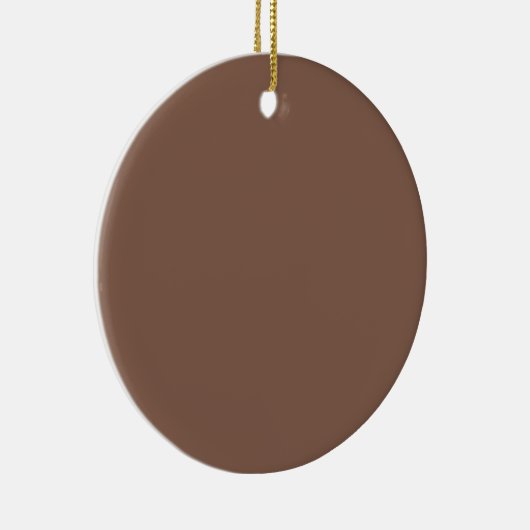 Décoration En Céramique Élégant Mocha Mousse Brown Noël solide (Droite)