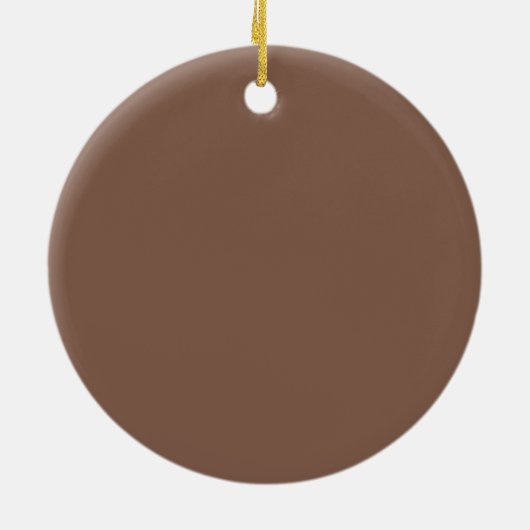 Décoration En Céramique Élégant Mocha Mousse Brown Noël solide (Dos)