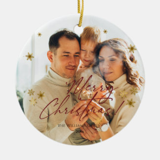 Décoration En Céramique Elegant Modern Photo Merry Christmas 