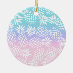 Décoration En Céramique Élégant Motif d'ananas à dégradé de Girls