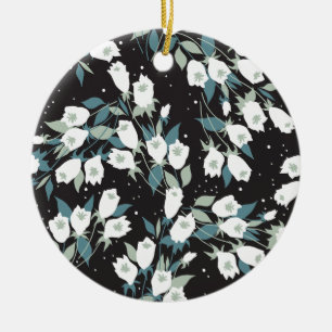 Décoration En Céramique Élégant Motif de fleur de tulipe Arrière - plan no