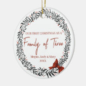 Décoration En Céramique Élégant Motif Festif d'hiver Wreath (Gauche)