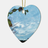 Décoration En Céramique Élégant Noël Holly, ciel bleu (Gauche)