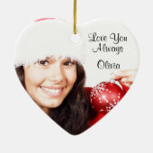 Décoration En Céramique Élégant Noël rouge, blanc et or | Photo (Dos)