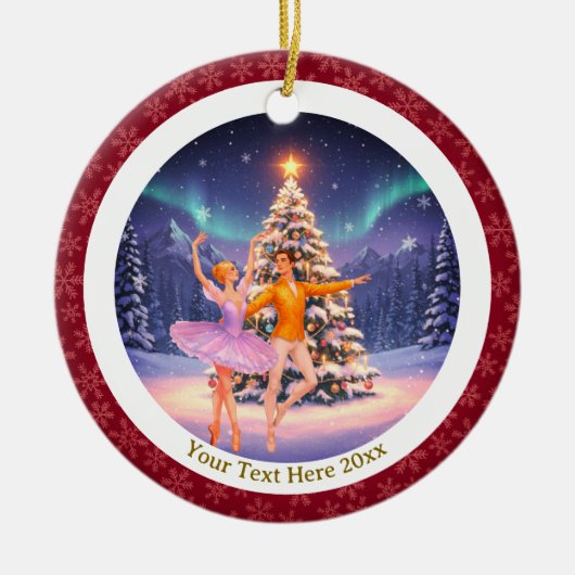 Décoration En Céramique Elegant Nutcracker Ballet Christmas Ballerina Gift (Devant)