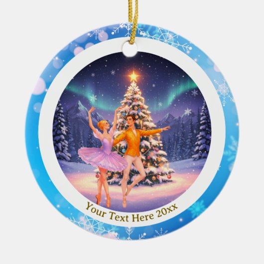 Décoration En Céramique Elegant Nutcracker Ballet Christmas Ballerina Gift (Devant)