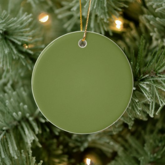 Décoration En Céramique Élégant Olive Green Solid Noël (Arbre)