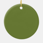 Décoration En Céramique Élégant Olive Green Solid Noël (Dos)