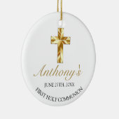 Décoration En Céramique Elégant Or Blanc Première Sainte Communion Keepsak (Droite)