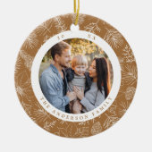 Décoration En Céramique Elégant Poinsettias et Pinecones Toffee Photo (Devant)