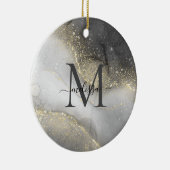 Décoration En Céramique Elégant Silver and Gold Name (Droite)