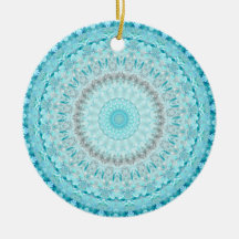 Elégant Sky Blue Crystal Mandala