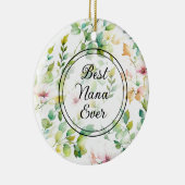 Décoration En Céramique Elégant vert fleurs sauvages d'aquarelle (Droite)