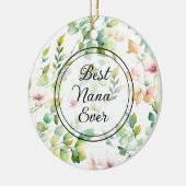 Décoration En Céramique Elégant vert fleurs sauvages d'aquarelle (Gauche)