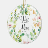 Décoration En Céramique Elégant vert fleurs sauvages d'aquarelle (Gauche)