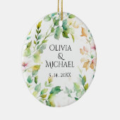 Décoration En Céramique Elégant vert fleurs sauvages d'aquarelle (Droite)