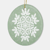 Décoration En Céramique Elegant White Snowflake (Sage Pine) (Gauche)