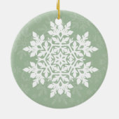 Décoration En Céramique Elegant White Snowflake (Sage Pine) (Dos)