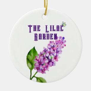 Décoration En Céramique Élégante branche lilas aquarelle