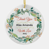 Décoration En Céramique Élégante couronne de Noël de l'enseignant festif (Devant)