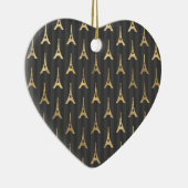 Décoration En Céramique Elégante Tour Eiffel France Jaune Noir Vertical (Droite)