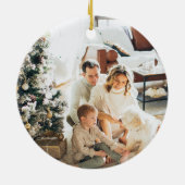 Décoration En Céramique Élégante verdure Calligraphie rouge Noël (Dos)