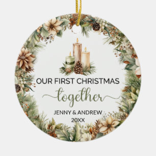 Décoration En Céramique Elégantes tonalités de terre Notre premier Noël