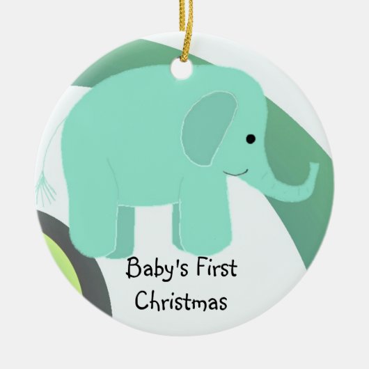 Décoration En Céramique Élément Bébé Premier Noël (Devant)