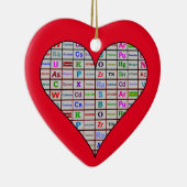 Décoration En Céramique Éléments cardiaques de chimie (Droite)