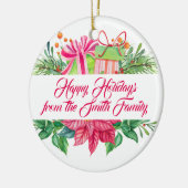 Décoration En Céramique Éléments de Noël Joyeuses Fêtes Photo (Gauche)