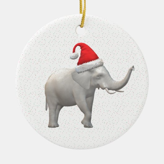 Décoration En Céramique Eléphant blanc (Devant)