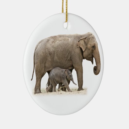 Décoration En Céramique Eléphant mère et bébé (Droite)