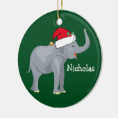 Décoration En Céramique Elephant Noël mignon Personnalisé Enfants Vert Vac (Gauche)