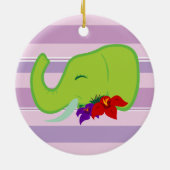 Décoration En Céramique Eléphant vert (Dos)