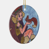 Décoration En Céramique Elfe En Bois Avec Écureuil (Droite)