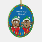 Décoration En Céramique Elfes de Noël de couleur (Droite)