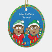 Décoration En Céramique Elfes de Noël de couleur (Gauche)