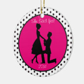 Décoration En Céramique Elle a dit oui l'ornement personnalisé par (Gauche)