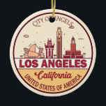 Décoration En Céramique Emblem de Los Angeles California City Skyline<br><div class="desc">L'établissement Los Angeles minimaliste Art Design est coloré et présente des monuments et des monuments de la ville en Californie.</div>