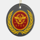 Décoration En Céramique Emblème de l'aigle SPQR de l'Empire romain et cour (Gauche)