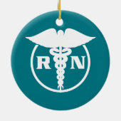 Décoration En Céramique Emblème d'infirmier autorisé (Dos)