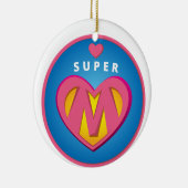 Décoration En Céramique Emblème drôle de maman de superwoman de super (Droite)